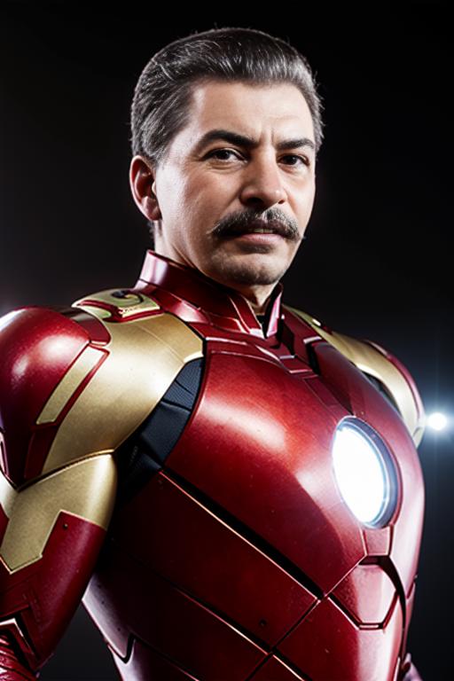 00028-3005208438-modelshoot style, muscular,Joseph Stalin dressed as Iron Man,no helmet,intricate details, lens flare, intricate detailed face, 4.png